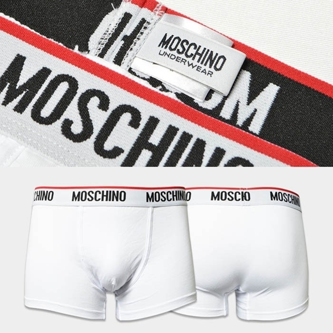 MOSCHINO(モスキーノ)のL ボクサーパンツ モスキーノ コットン 綿 2枚 メンズのアンダーウェア(ボクサーパンツ)の商品写真