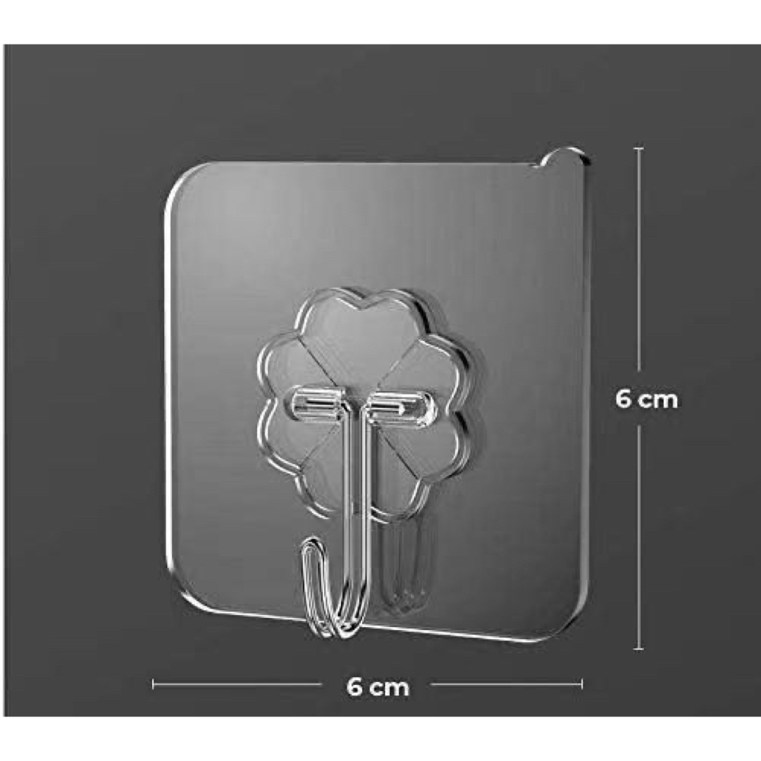 匿名配送　透明フック20個粘着フック 超強力 壁掛け 壁フック 繰り返し 壁掛け