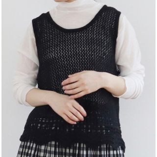 ユニ(yuni)のPure Linen knit すかしタンクベスト(ベスト/ジレ)