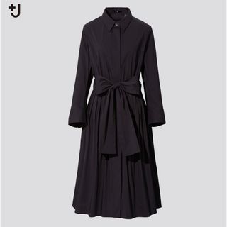 ユニクロ(UNIQLO)のユニクロ　+J  タックシャツワンピース(ひざ丈ワンピース)