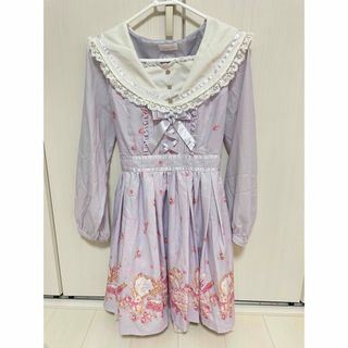 リズリサ(LIZ LISA)の完売品  リズリサ LIZLISA メイクアップラビットワンピース ラベンダー(ひざ丈ワンピース)