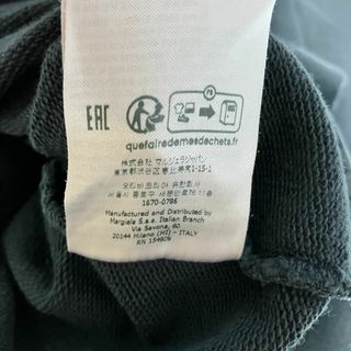 新品 マルジェラ ロゴ刺繍スウェット 黒