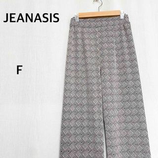 ジーナシス(JEANASIS)のJEANASIS ジーナシス　総柄　ニット　パンツ　ラメ混　フリーサイズ(カジュアルパンツ)