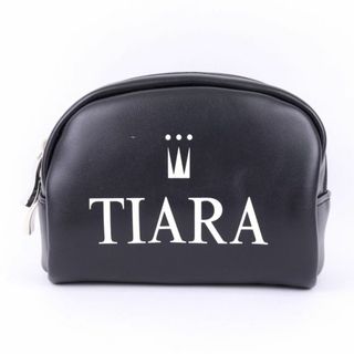 ティアラ(tiara)のティアラ ミニポーチ 未使用 ロゴプリント マルチケース メイクポーチ 小物入れ レディース ブラック Tiara(ポーチ)