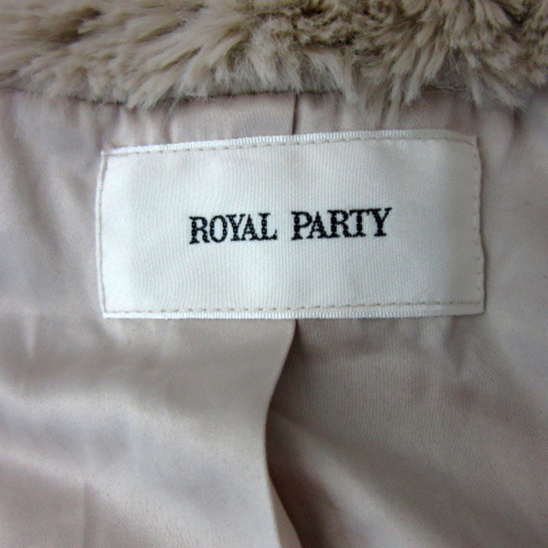 【値下げ！未使用】ROYALPARTY ノーカラーフェイクファーコート