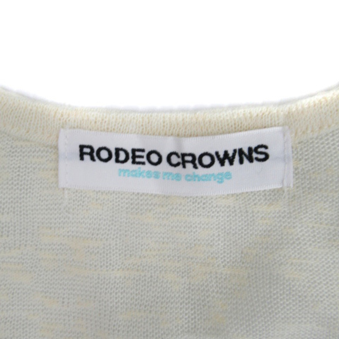 RODEO CROWNS(ロデオクラウンズ)のロデオクラウンズ カーディガン ミドル丈 前開き 透け感 F アイボリー レディースのトップス(カーディガン)の商品写真