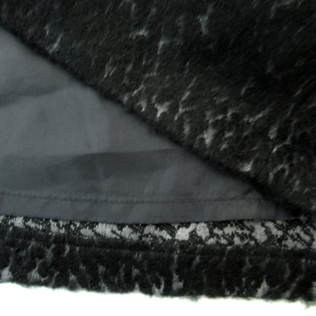 Stola.(ストラ)のストラ Stola. フレアスカート ミニ丈 総柄 ウール混 38 ブラック レディースのスカート(ミニスカート)の商品写真