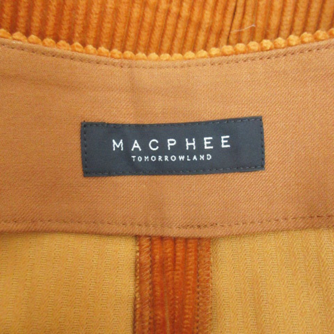 MACPHEE(マカフィー)のマカフィー トゥモローランド コーデュロイスカート ミモレ丈 36 オレンジ レディースのスカート(ひざ丈スカート)の商品写真