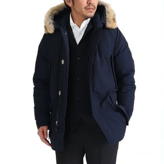 ウールリッチ(WOOLRICH)のWOOLRICH ARCTIC PARKA ML  Sサイズ ネイビー(ダウンジャケット)