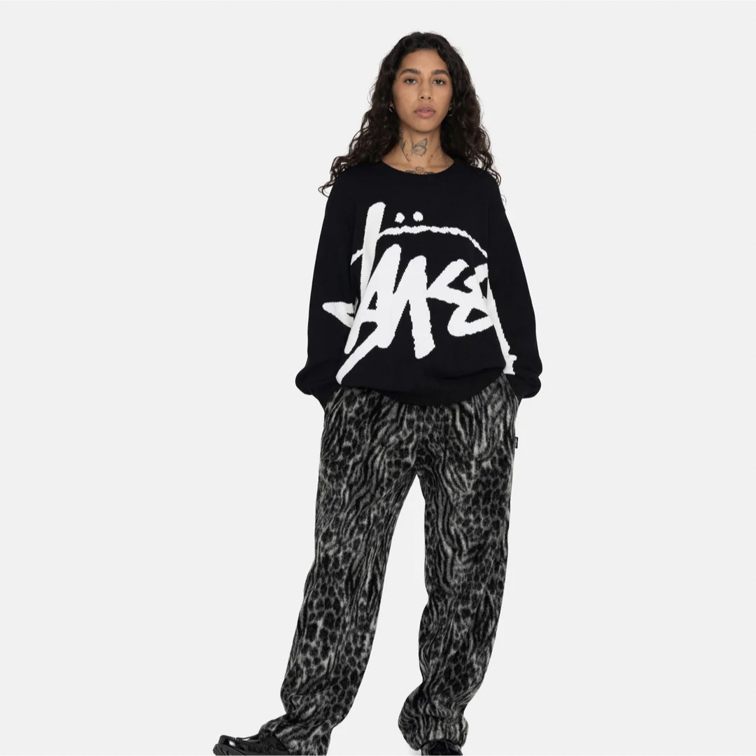 STUSSY - STUSSY STOCK SWEATER S 黒 ブラック セーター ニットの通販