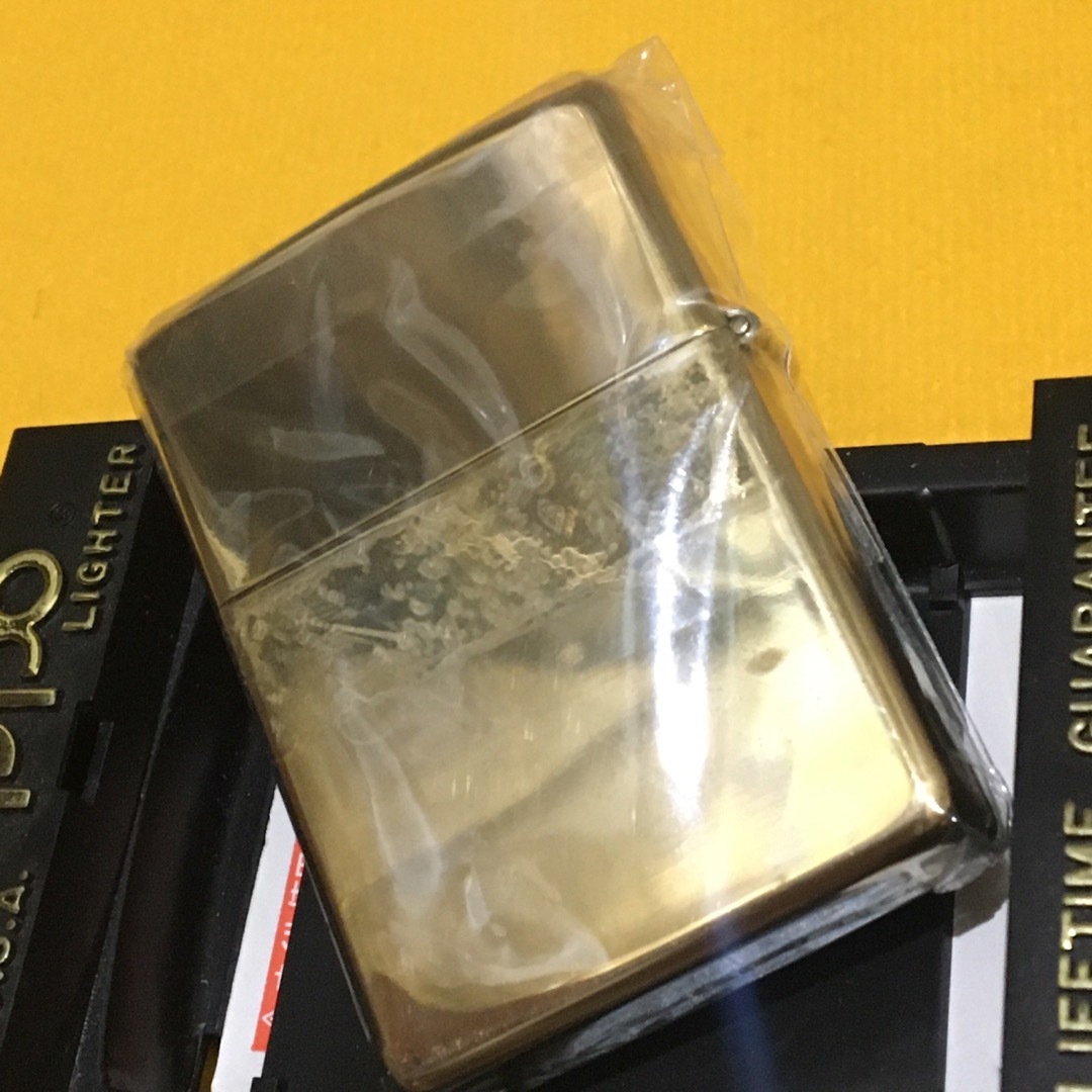 ZIPPO SOLIDBRASS GOLD グァムビンテージ ダブルイヤー 美品