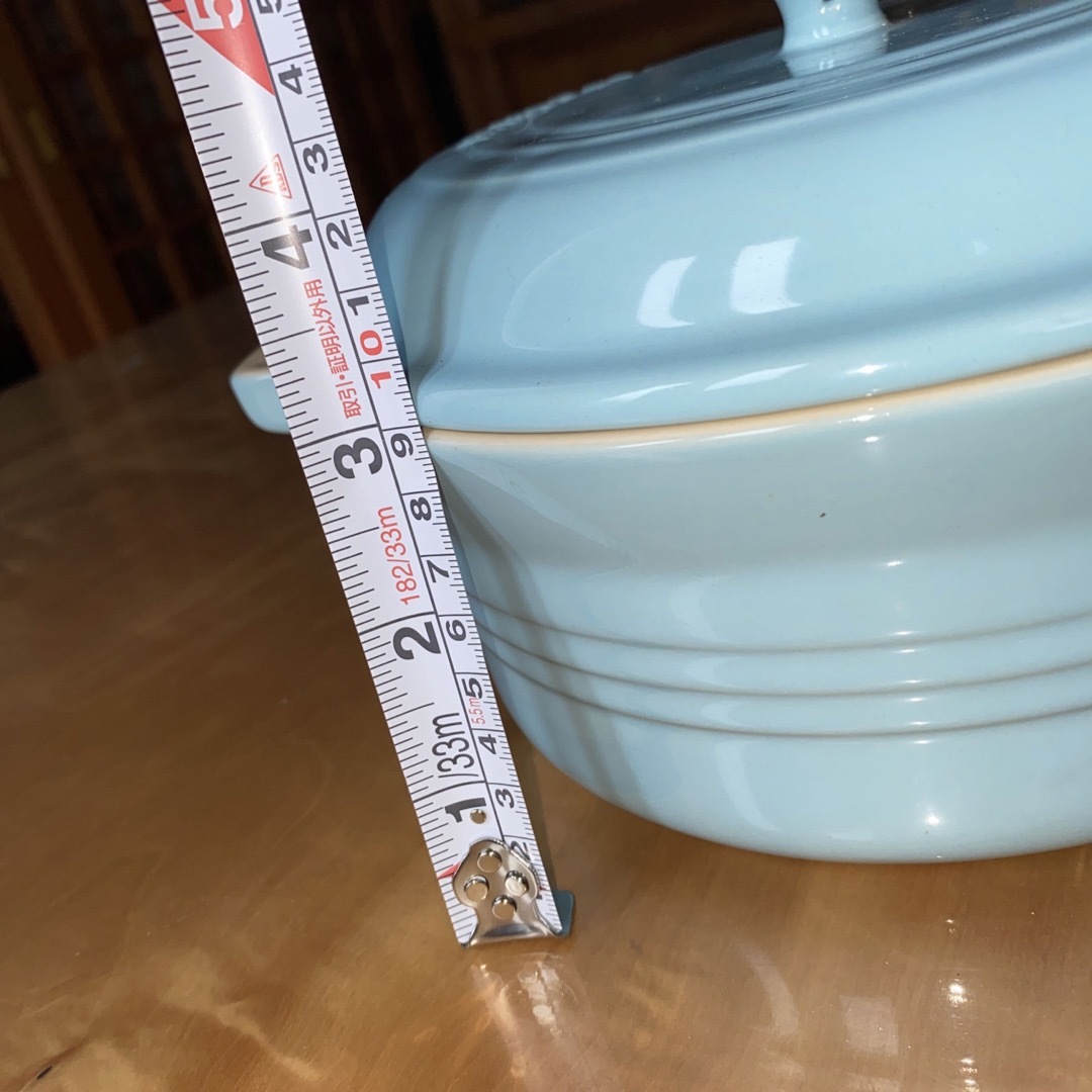 LECREUSET ル・クルーゼ 両手鍋 陶器オーブンウェア 水色