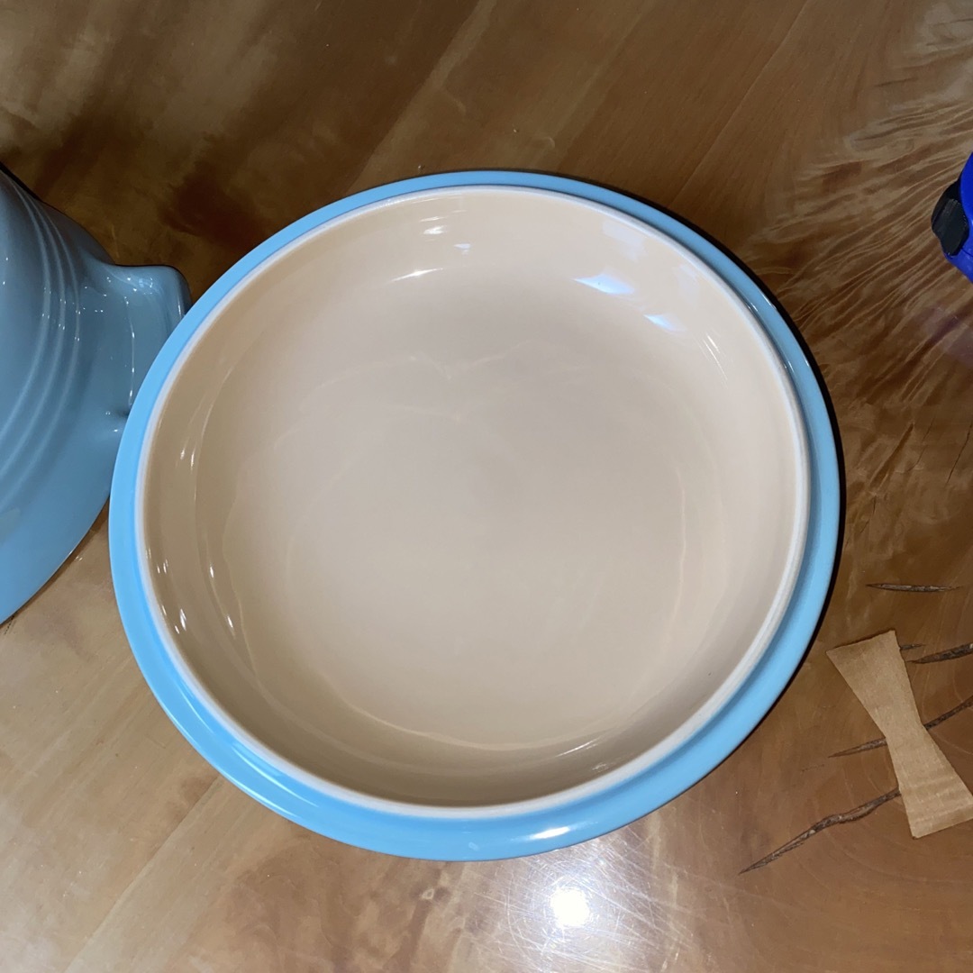 LECREUSET ル・クルーゼ 両手鍋 陶器オーブンウェア 水色