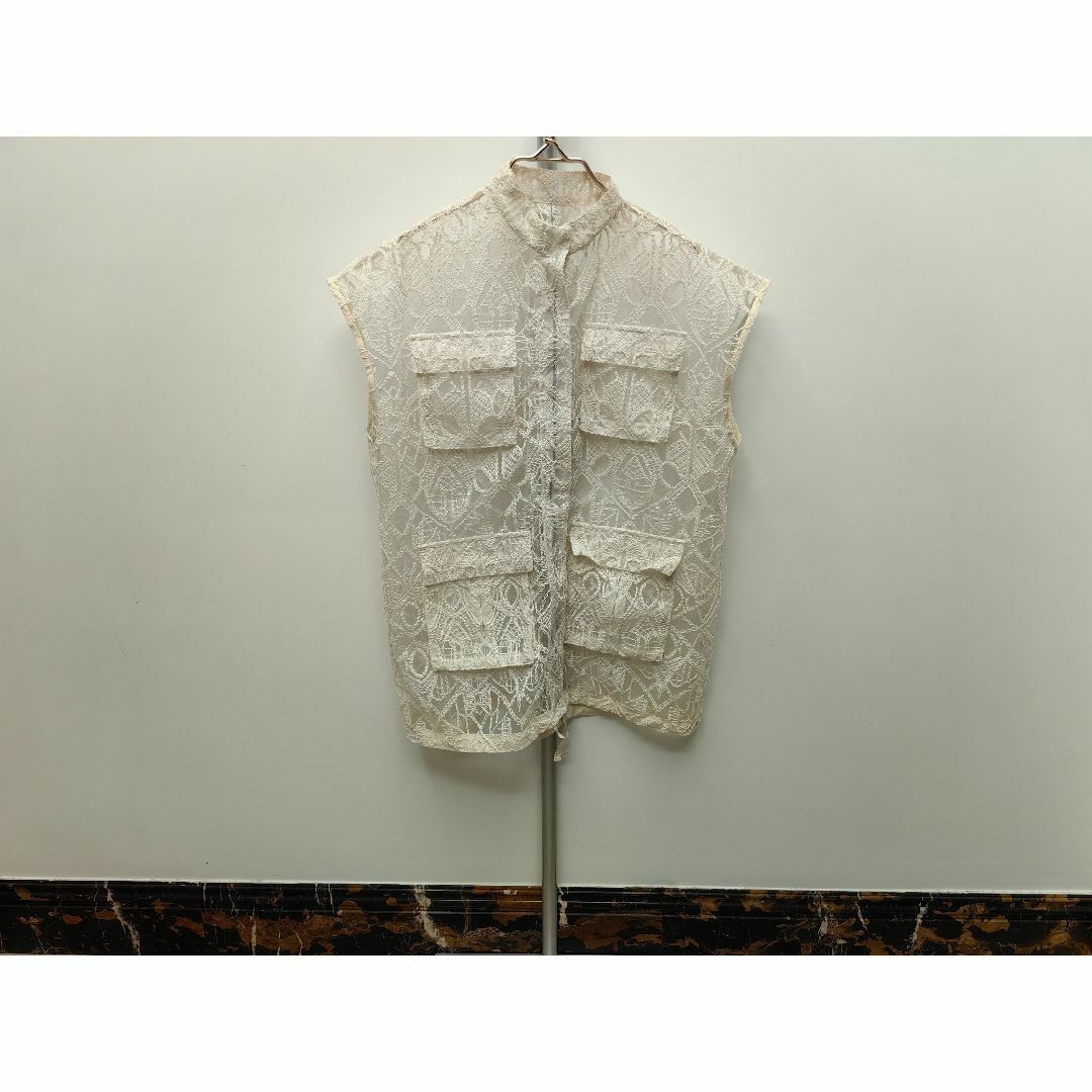 ameri vintage LACE WORKPOCKET VEST