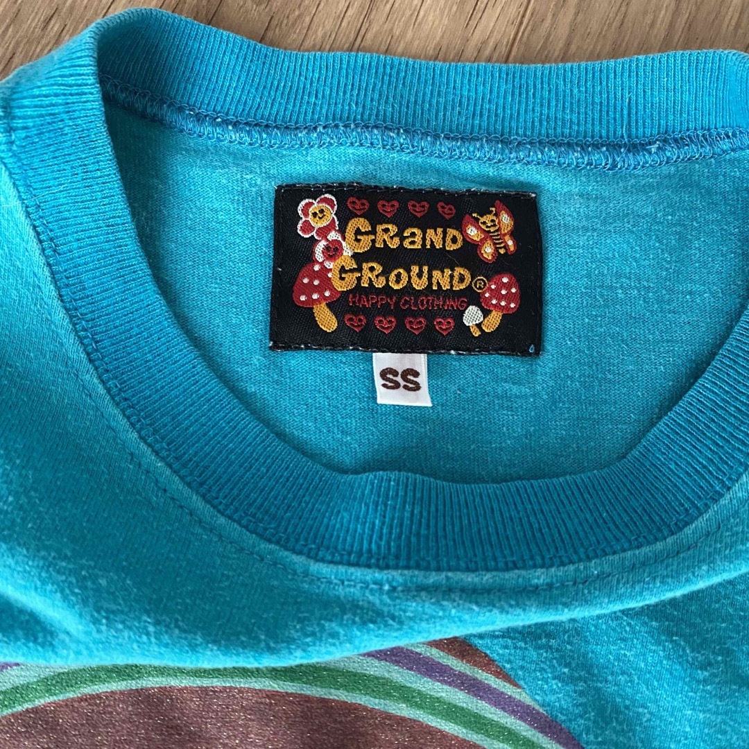 GrandGround(グラグラ)の[グラグラ]ブルーTシャツ キッズ/ベビー/マタニティのキッズ服女の子用(90cm~)(Tシャツ/カットソー)の商品写真