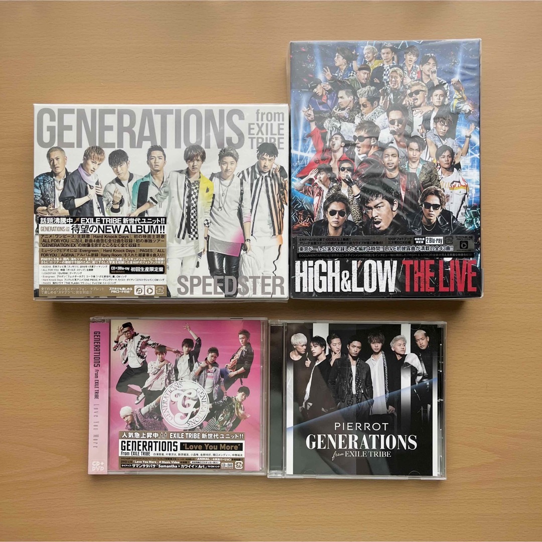 GENERATIONS(ジェネレーションズ)のGENERATIONS  HiGH&LOW CD DVD Blu-ray セット エンタメ/ホビーのDVD/ブルーレイ(ミュージック)の商品写真