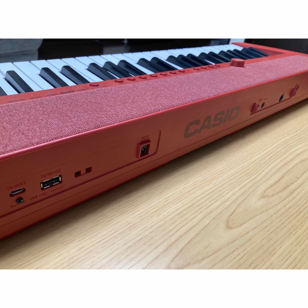 CASIO電子ピアノ キーボード カシオトーン CT-S1 レッド 純正ペダル