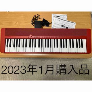 カシオ(CASIO)のCASIO電子ピアノ キーボード カシオトーン CT-S1 レッド 純正ペダル(電子ピアノ)