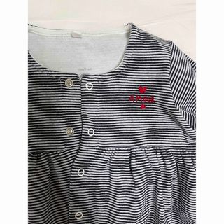 プチバトー(PETIT BATEAU)の12m 74プチバトー マリニエール 長袖ワンピース petitbateau(ワンピース)