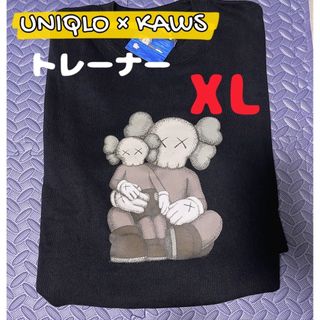 ユニクロ(UNIQLO)のカウズ KAWS ユニクロ スウェット トレーナー ブラック 長袖(スウェット)