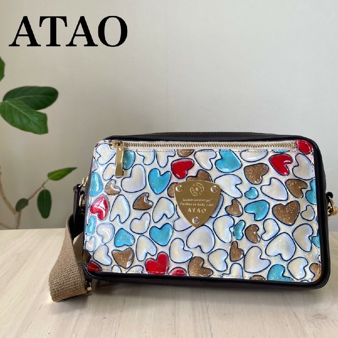 美品★ATAO　タートル　シェルハッピーヴィトロ付き　2wayバッグ