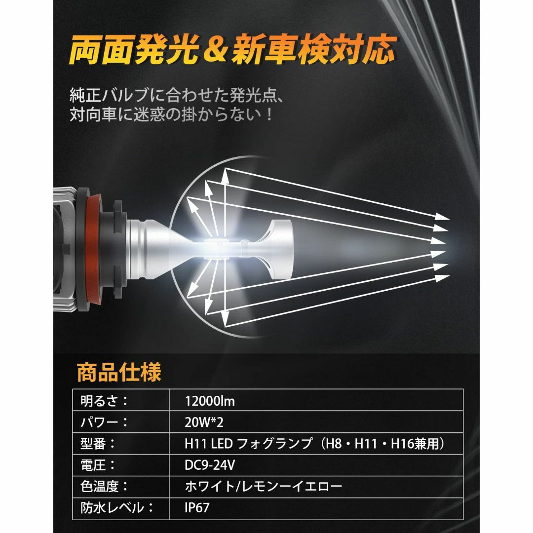 【新着商品】【2023爆光モデル】BORDAN フォグランプ LED 2色切り替