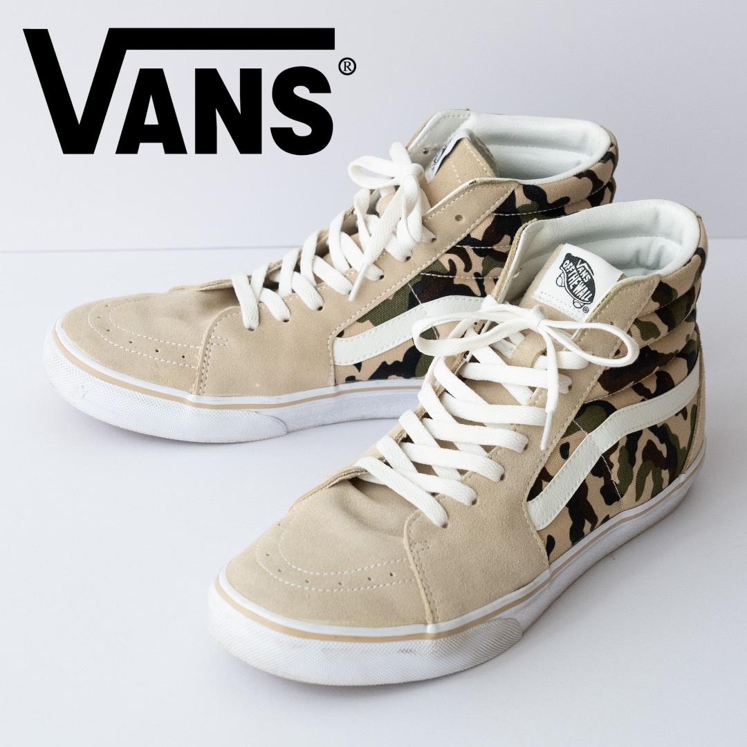 バンズ  オールドスクール　VANS  カモフラージュ　サンド  迷彩　スケボー