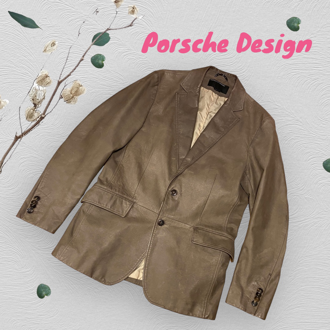 Porsche Design(ポルシェデザイン)のPORSCHE DESIGN  ポルシェデザイン　イタリア製　牛革　本革　レザー メンズのジャケット/アウター(レザージャケット)の商品写真