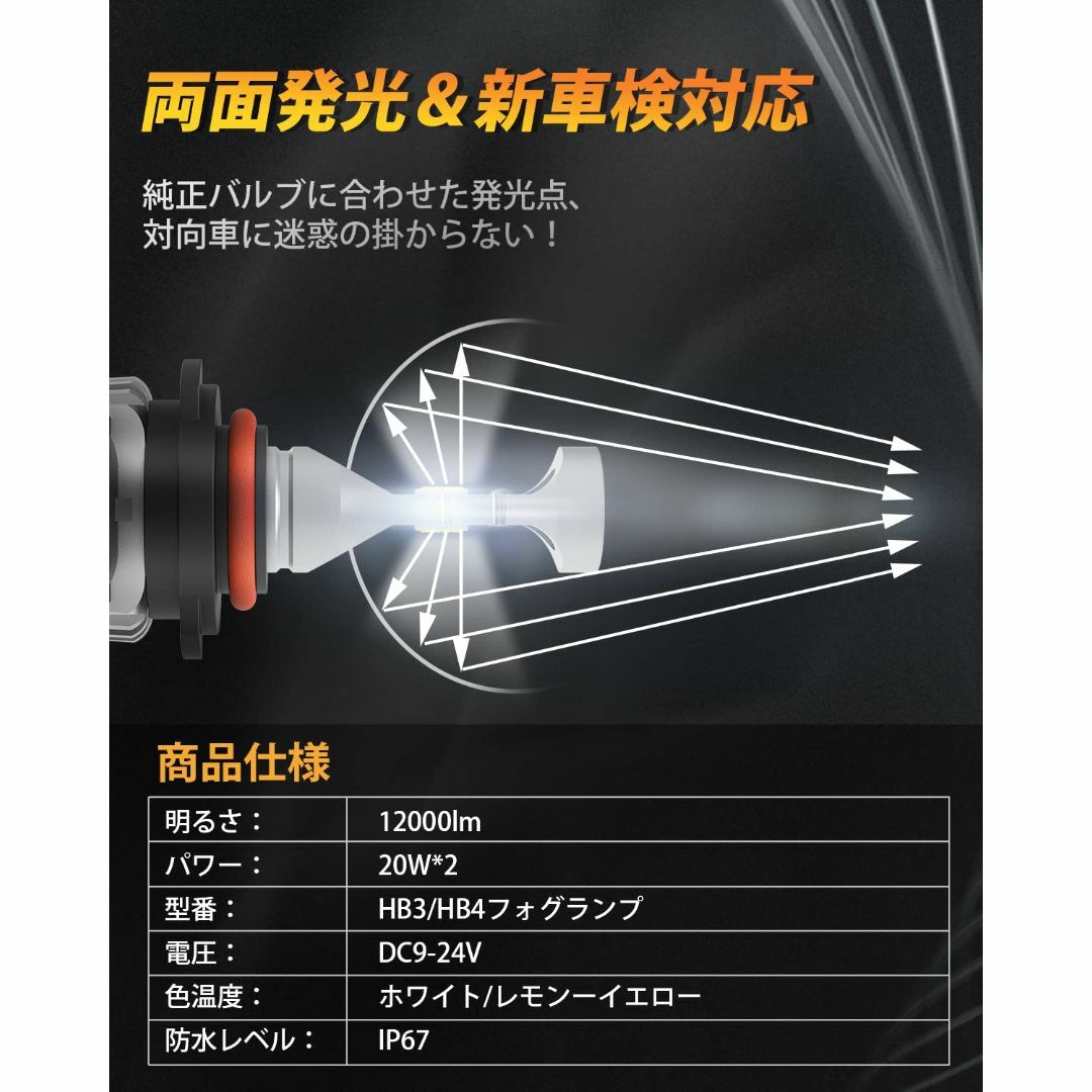 特価】【2023爆光モデル】BORDAN フォグランプ LED 2色切り替え の通販 ...