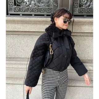 エピヌ(épine)のエピヌ fur ribbon quilting short down coat(ダウンコート)