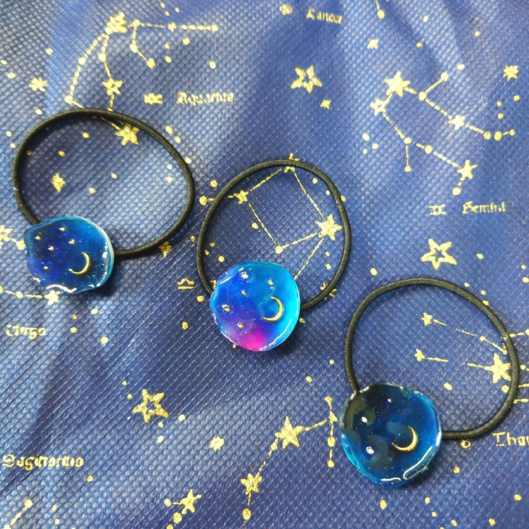 宇宙レジン ヘアクリップ - ヘアピン