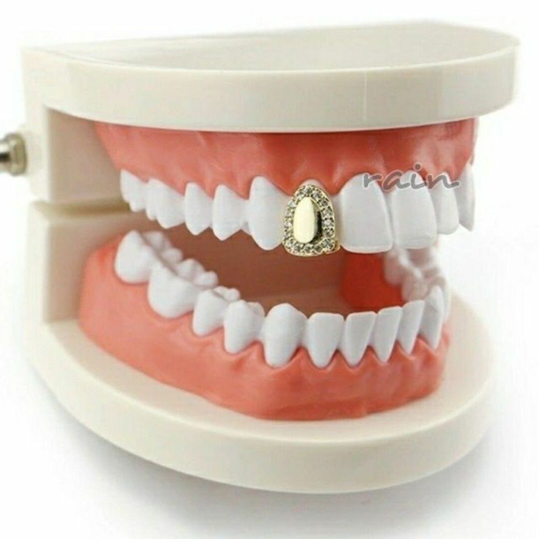 【シルバー】ダイヤモンドシングル グリルズ grillz ブリンブリン メンズのアクセサリー(その他)の商品写真