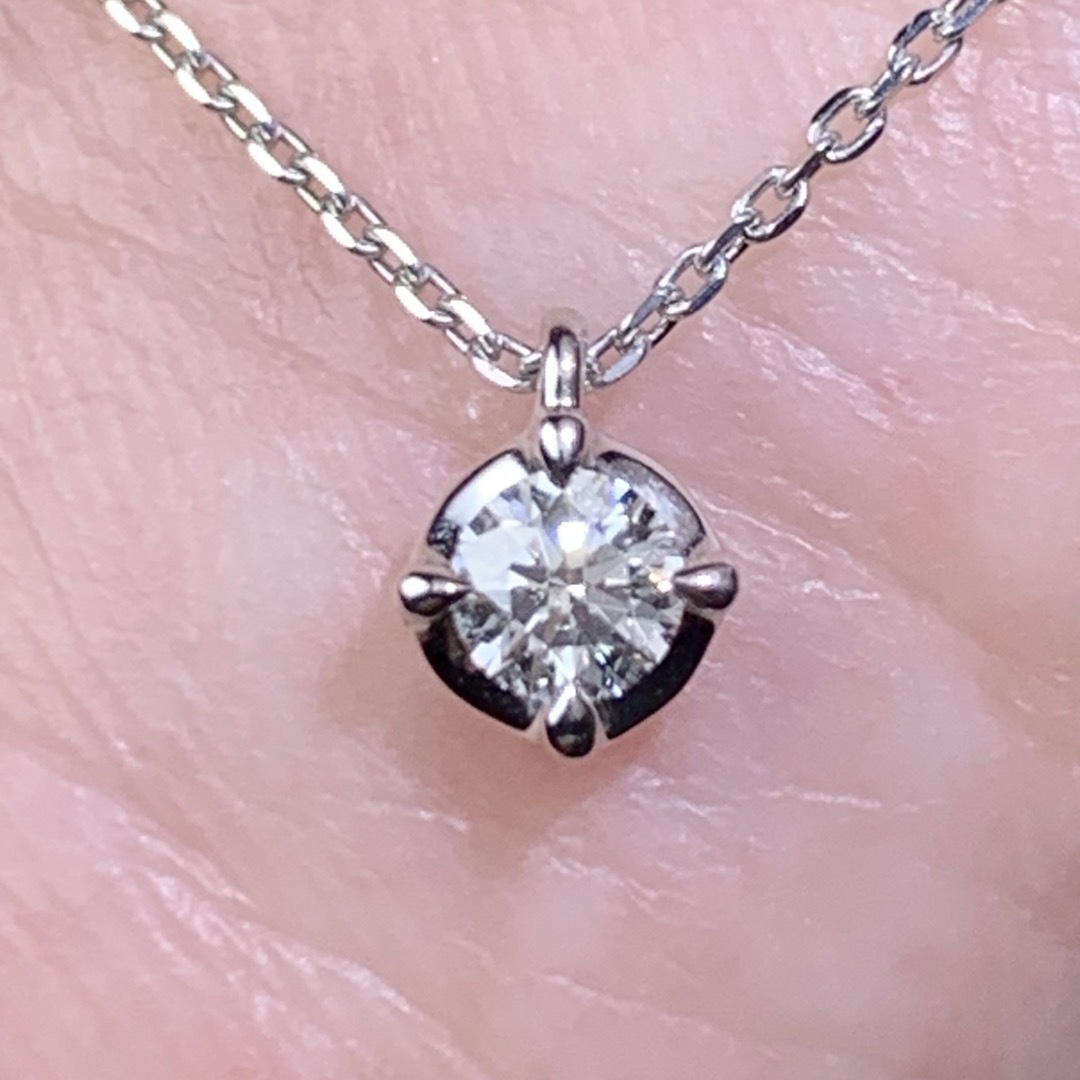 ポンテヴェキオ　k18 WG 一粒　ダイヤモンド　ネックレス レディースのアクセサリー(ネックレス)の商品写真