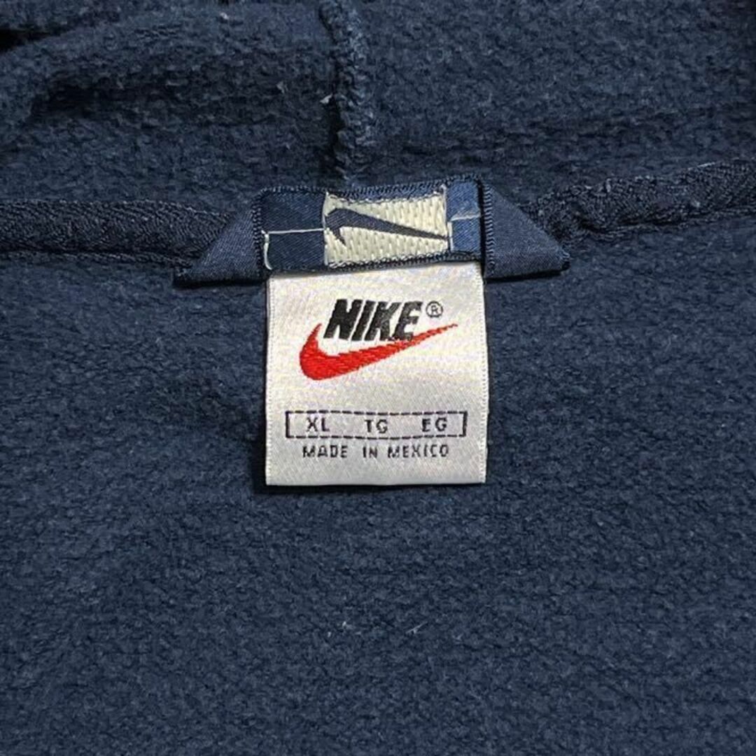 【90s】NIKE ナイキ パーカー プルオーバー ネイビー 刺繍ロゴ XL