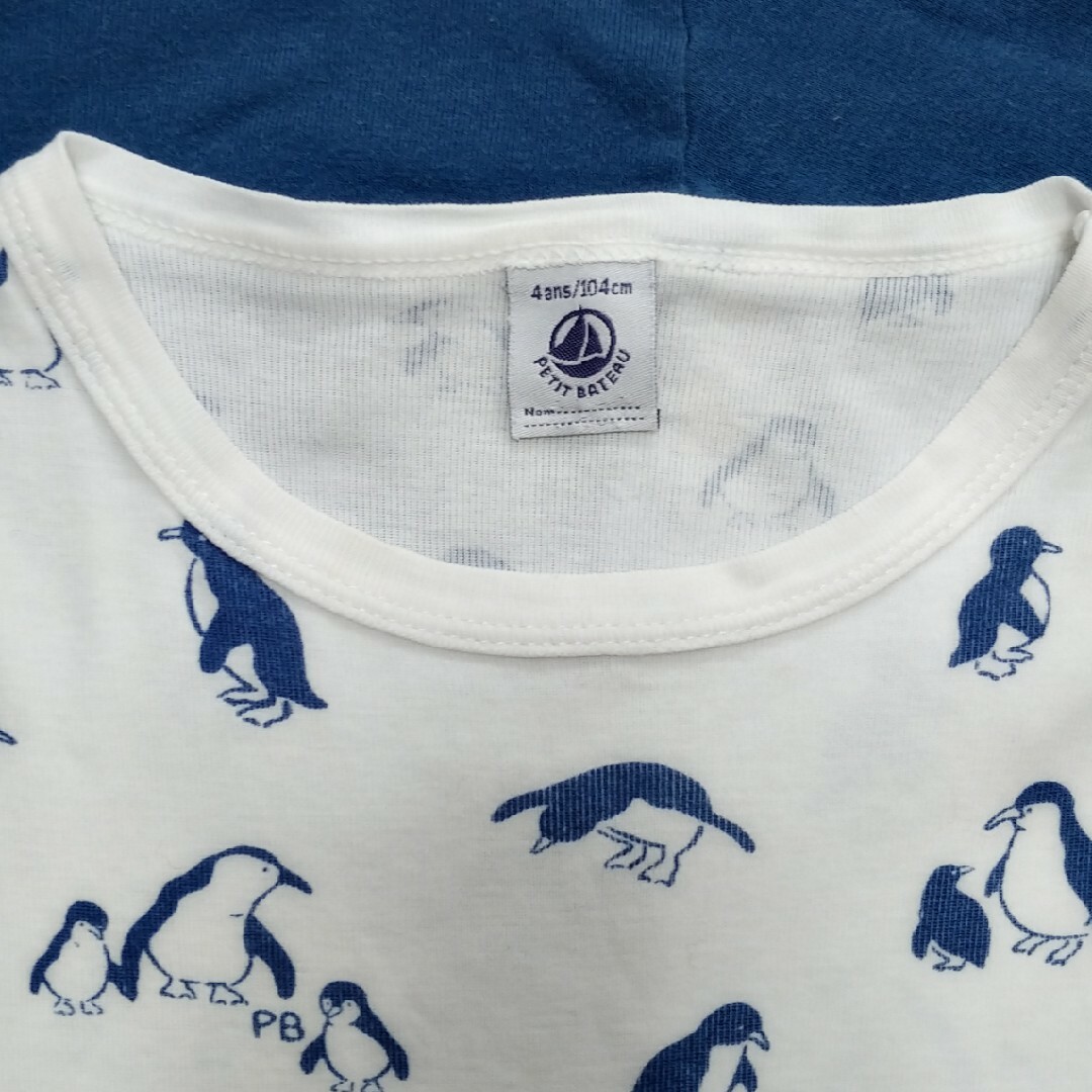 PETIT BATEAU(プチバトー)のPETIT BATEAU　シャツ　2枚　104cm キッズ/ベビー/マタニティのキッズ服男の子用(90cm~)(Tシャツ/カットソー)の商品写真