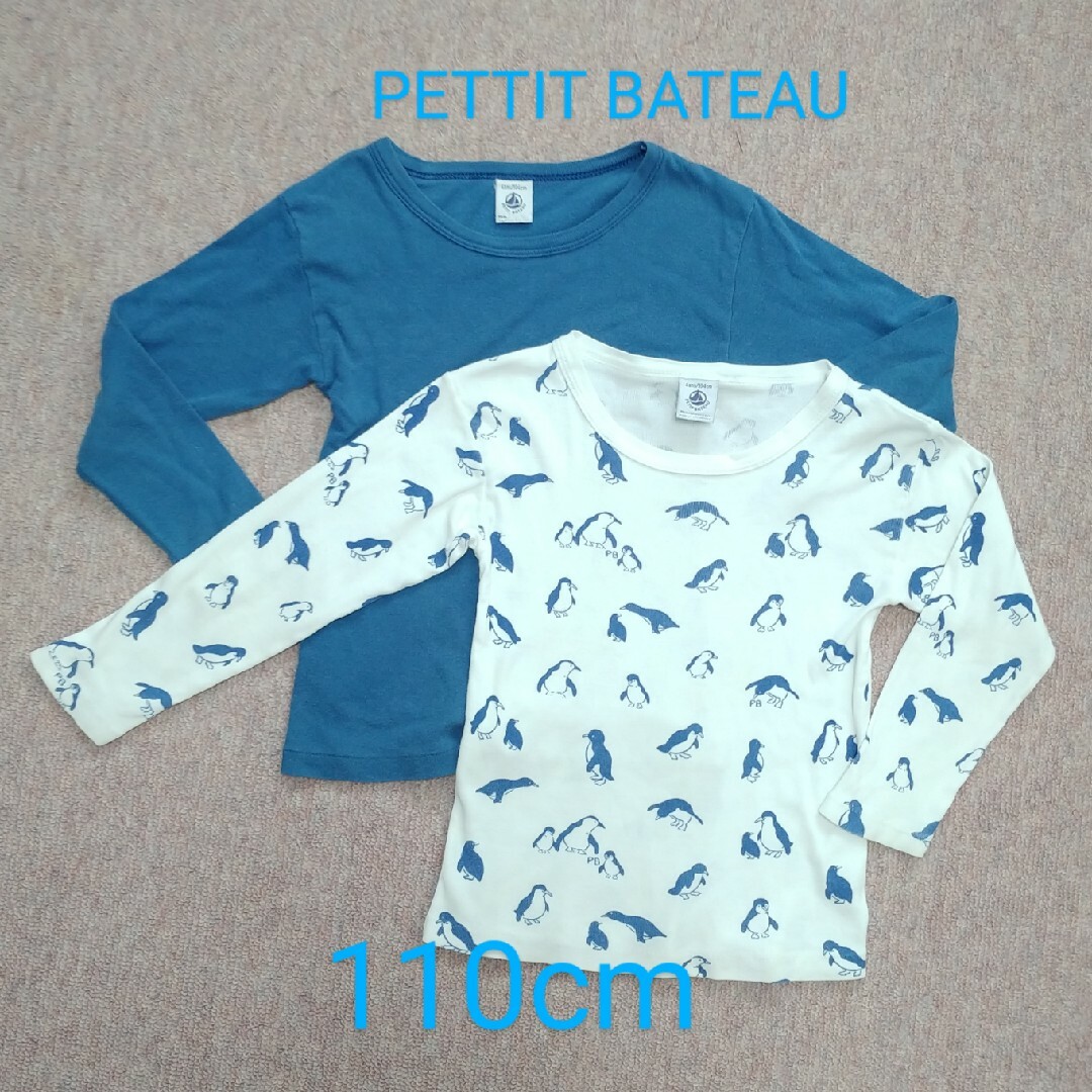 PETIT BATEAU(プチバトー)のPETIT BATEAU　シャツ　2枚　104cm キッズ/ベビー/マタニティのキッズ服男の子用(90cm~)(Tシャツ/カットソー)の商品写真