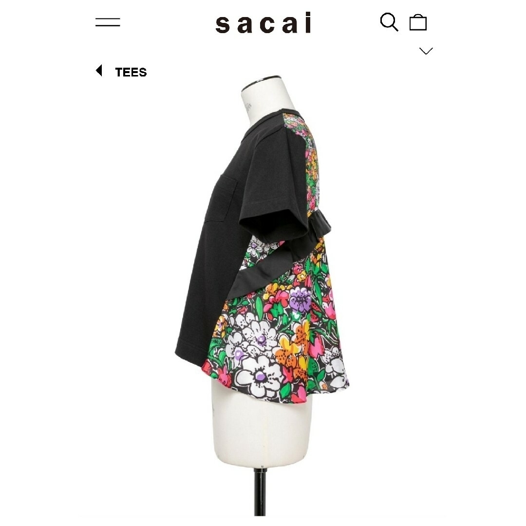 sacai 23SS 新品タグ付き 41,800円 フローラルカットソー