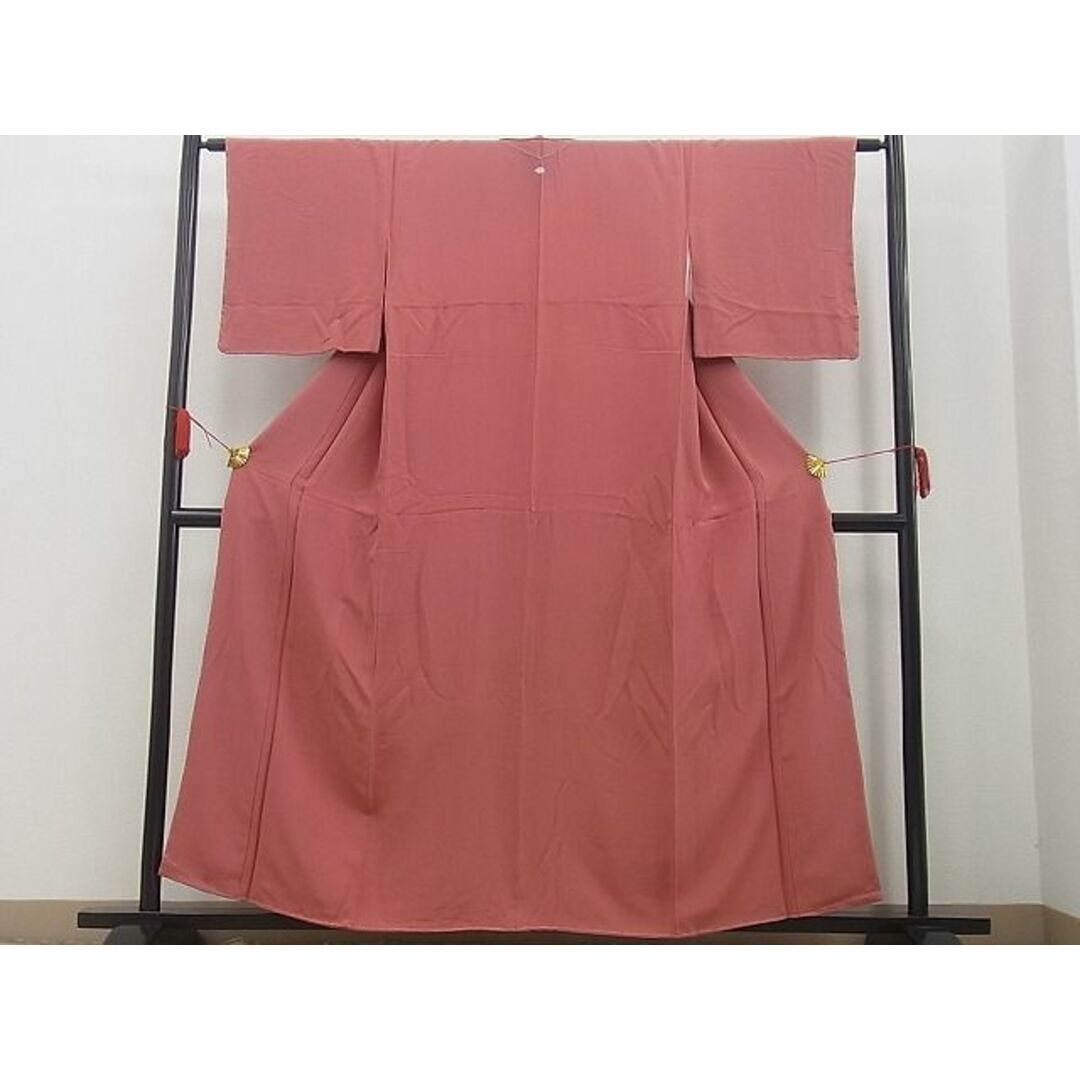 平和屋野田店■上質な色無地 蘇芳色 逸品 未使用 n-mz6535