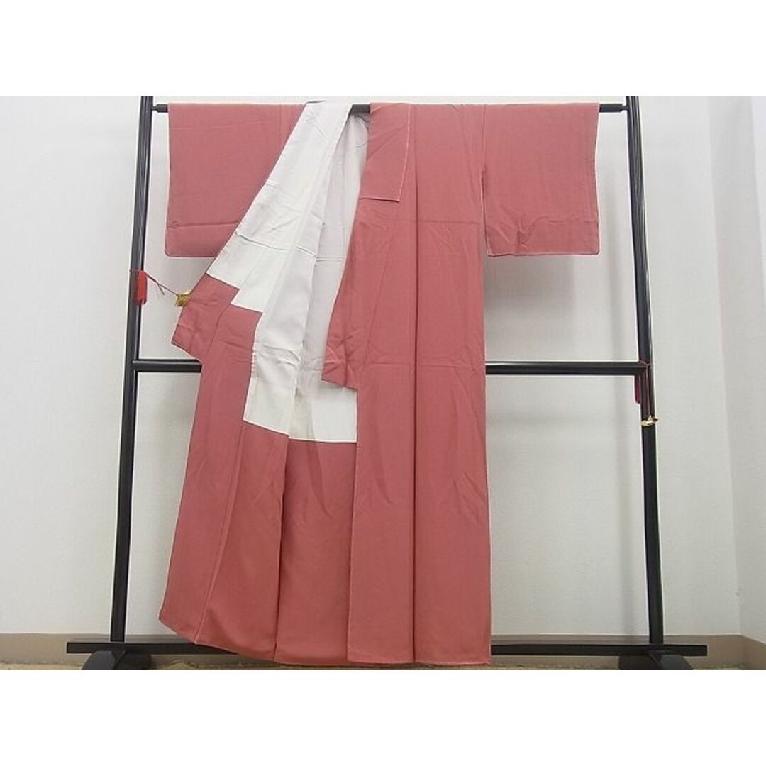 平和屋野田店■上質な色無地 蘇芳色 逸品 未使用 n-mz6535