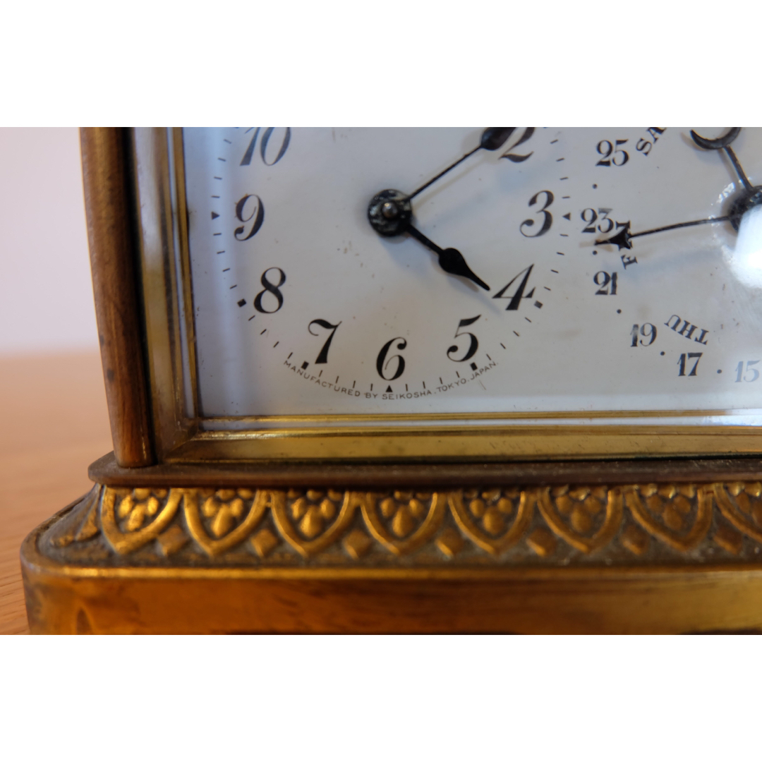 SEIKO(セイコー)のSEIKOSHA 精工舎  置時計 カレンダー・七曜時計 アンティーク インテリア/住まい/日用品のインテリア小物(置時計)の商品写真
