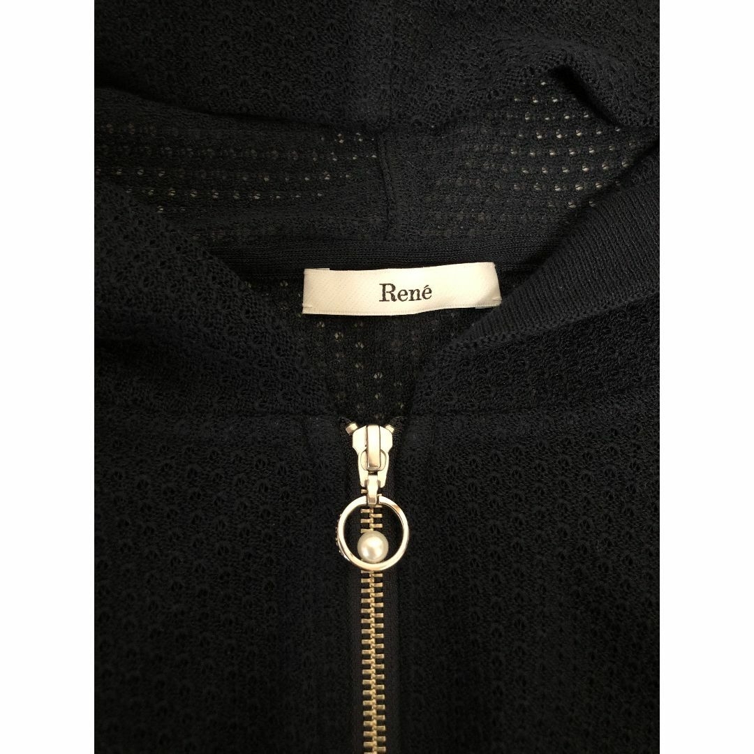 新品☆Rene☆ルネ☆メッシュ半袖パーカー☆ネイビー☆サイズ34-