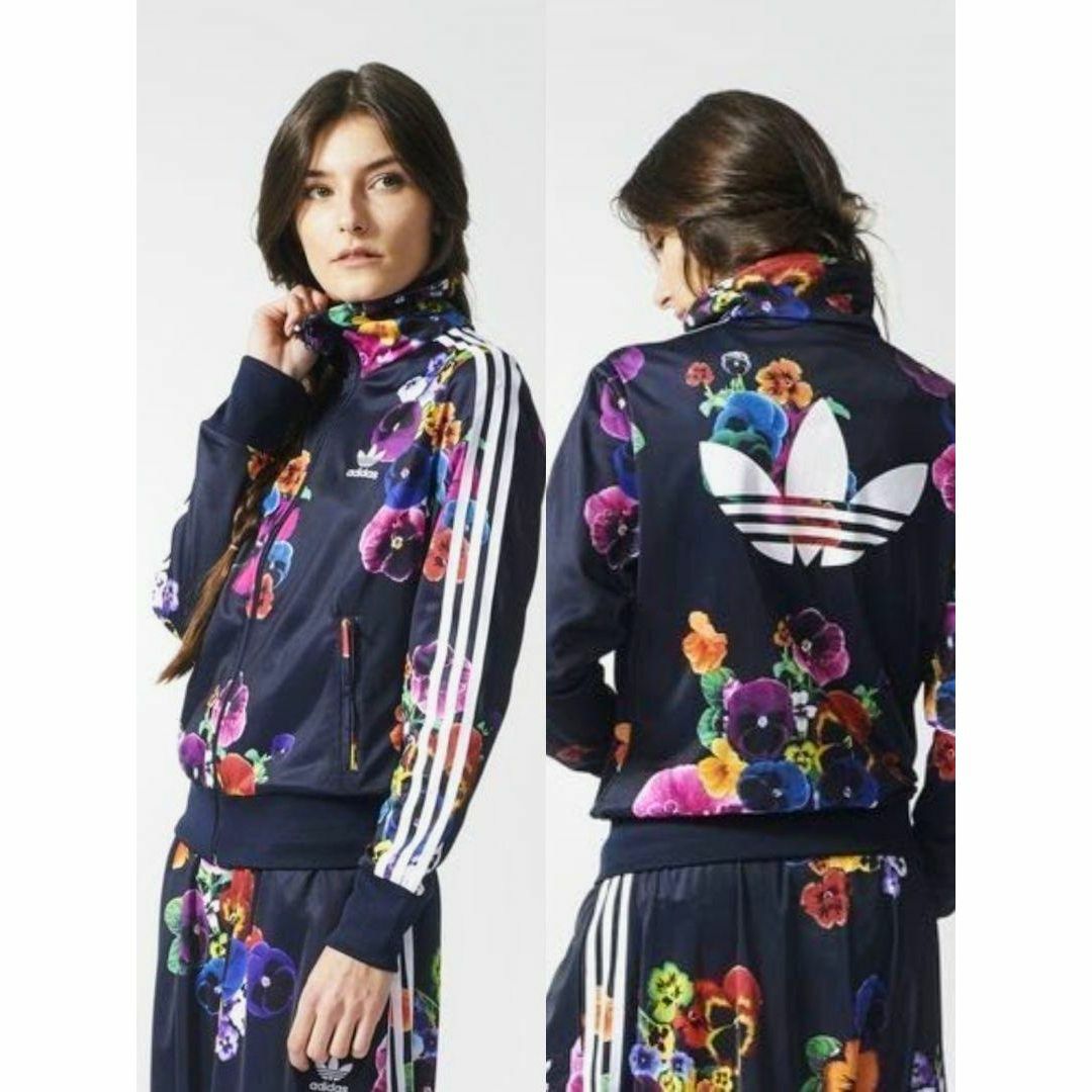 adidas(アディダス)のアディダス パンジー柄 トラックトップ ブルゾン ジャージ 花柄総柄 フローラル レディースのジャケット/アウター(ブルゾン)の商品写真