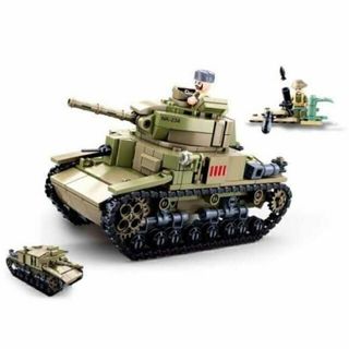 【レゴ互換】イタリア M13/40中戦車 セモヴェンテ突撃砲　ミニフィグ(積み木/ブロック)