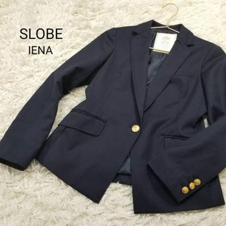 スローブイエナ(SLOBE IENA)のSLOBE IENA美シルエット金ボタンブレザージャケット36紺(テーラードジャケット)