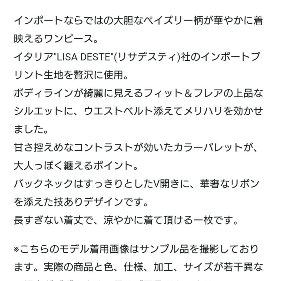 GRACE CONTINENTAL(グレースコンチネンタル)のグレースコンチネンタルペイズリーフラワープリントワンピース36 レディースのワンピース(ロングワンピース/マキシワンピース)の商品写真