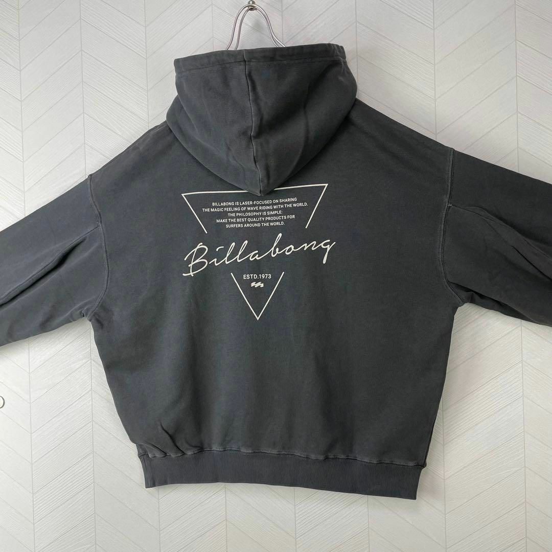 billabong(ビラボン)の完売品 新品 ビラボン パーカー スウェット ヴィンテージ加工 墨黒 レディース レディースのトップス(パーカー)の商品写真