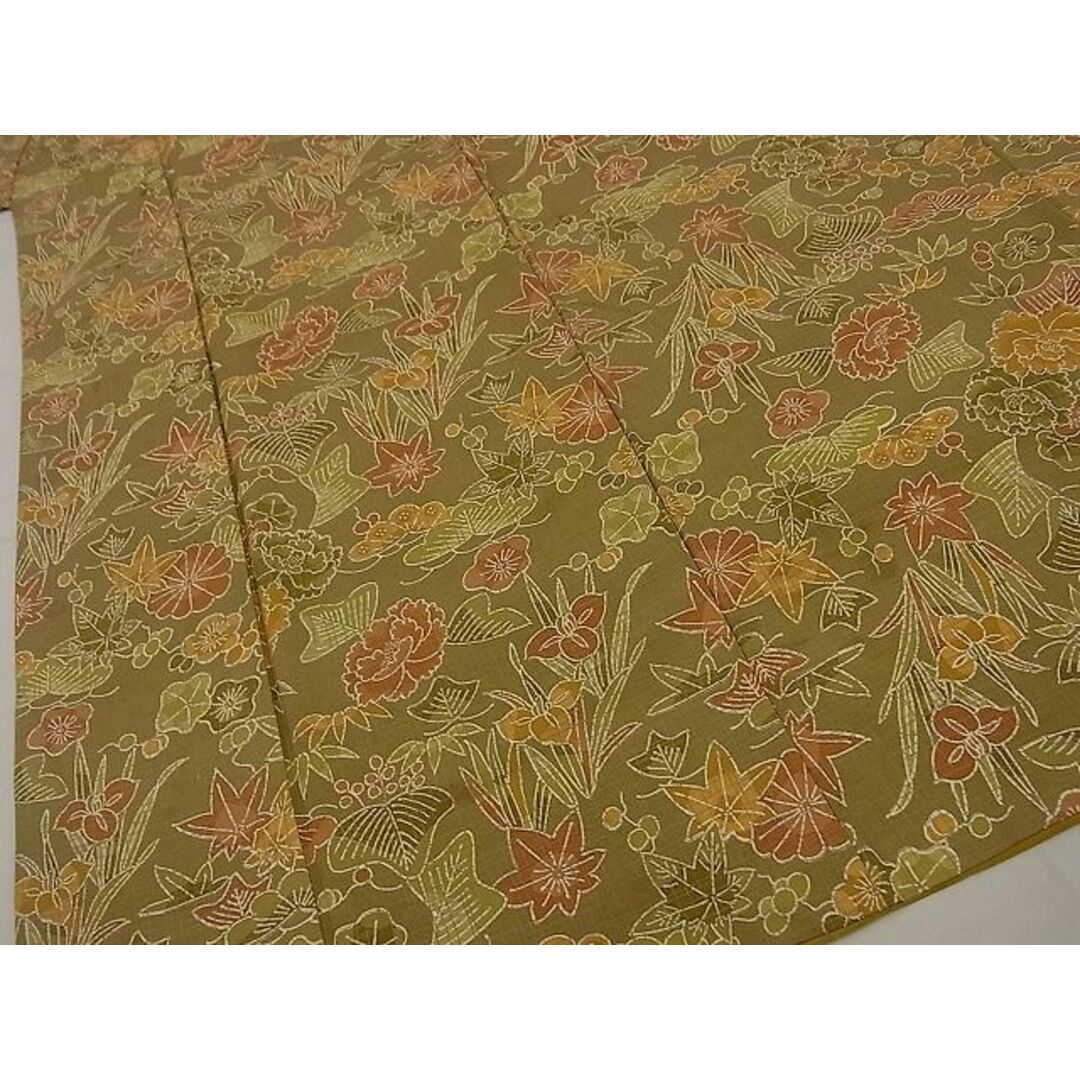 平和屋野田店■上質な小紋 草花文 逸品 n-je2845