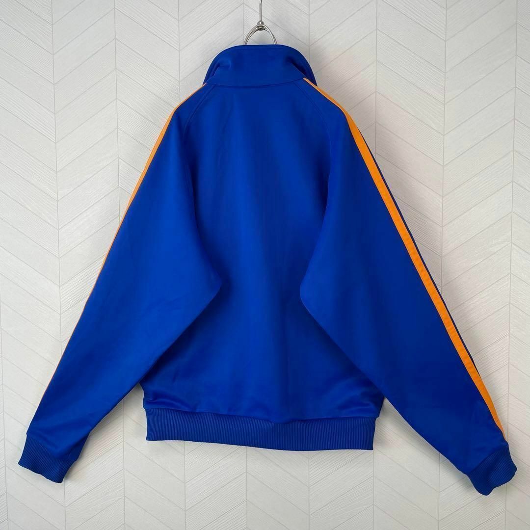 入手困難 90s adidas トラックジャケット デサント製 青×オレンジ