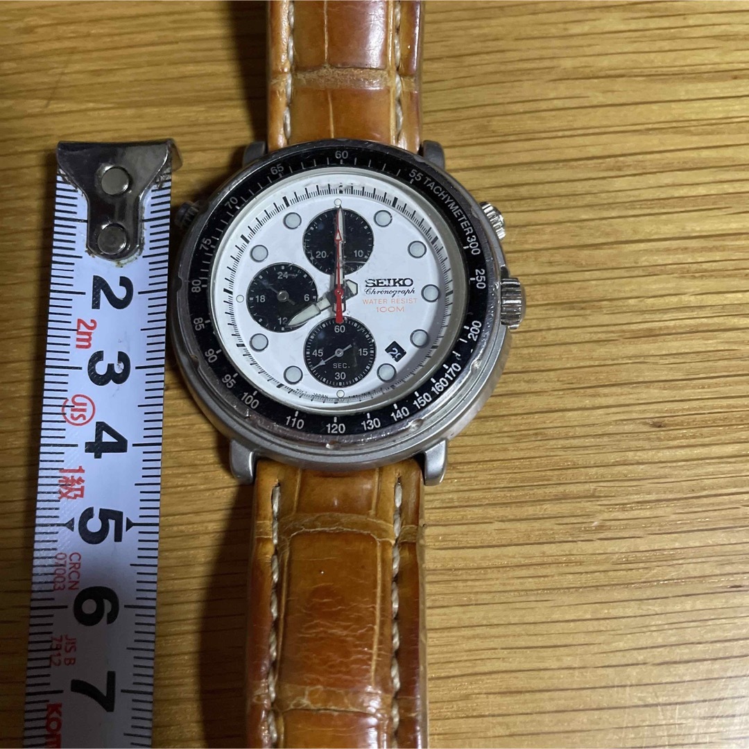 SEIKO イタリアンツナクロノグラフ白文字盤 100m防水 希少 逆輸入