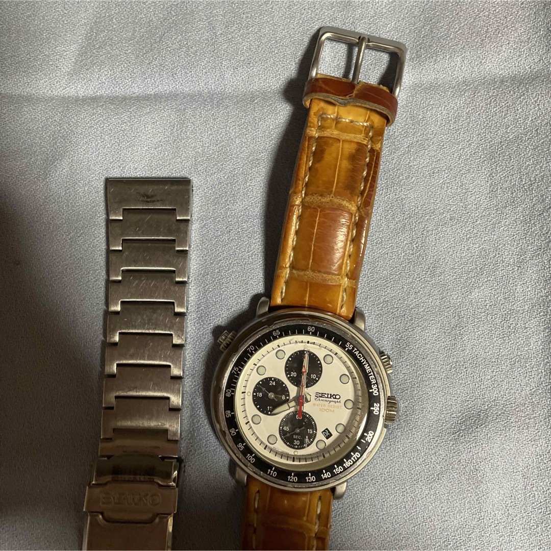 SEIKO イタリアンツナクロノグラフ白文字盤 100m防水 希少 逆輸入